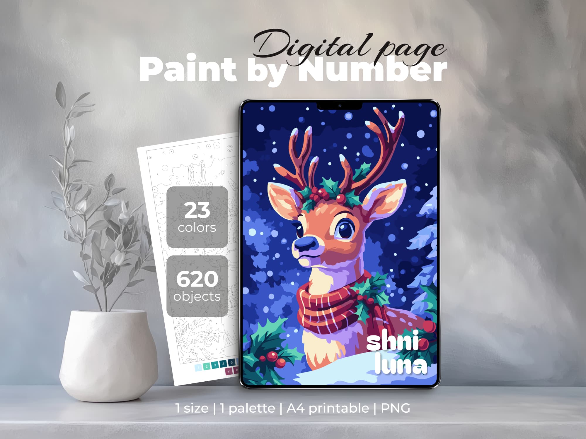 Snowy Reindeer - Image 1